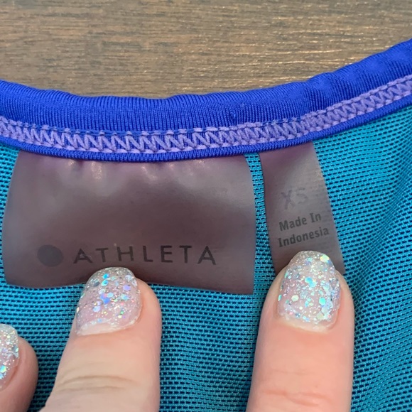 Athleta Blue Tie Bottom Tinker Tank Top - Picture 3 of 4